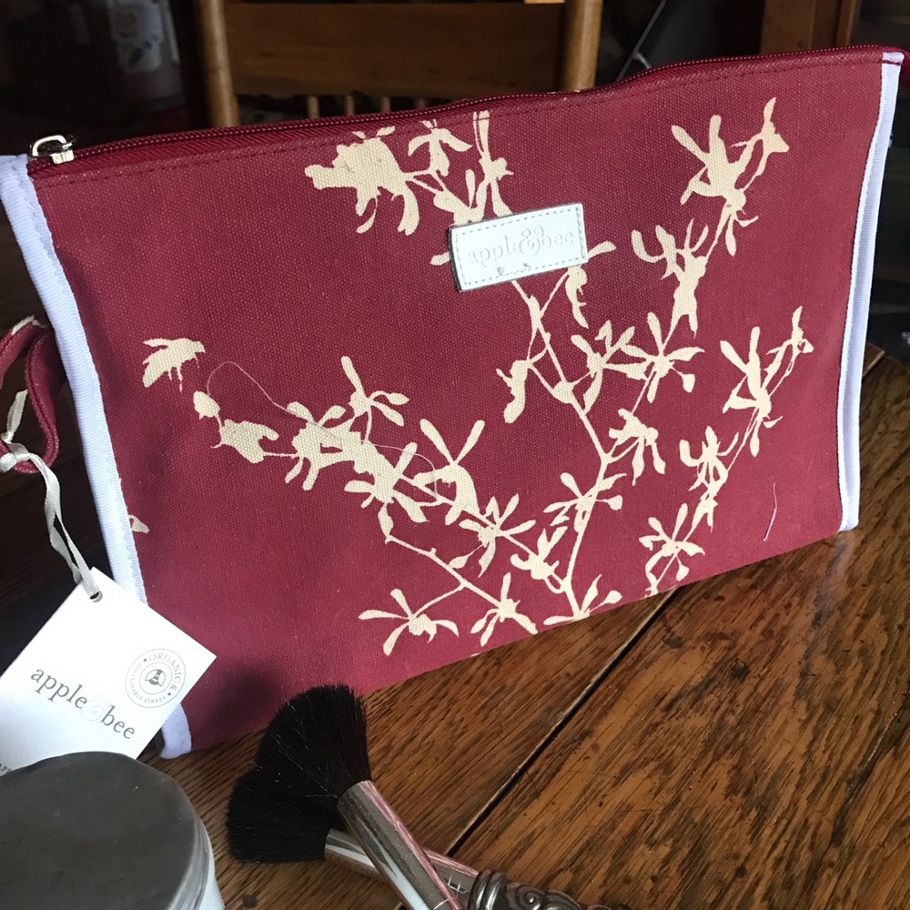 NWT Red Canvas Eco-friendly Cosmetic Makeup Bag
